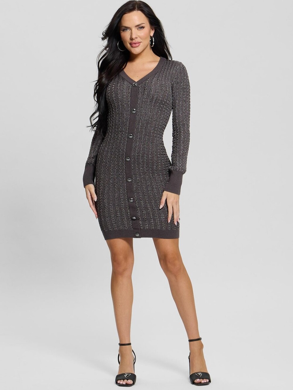 GUESS Josie Button Sweater Dress
